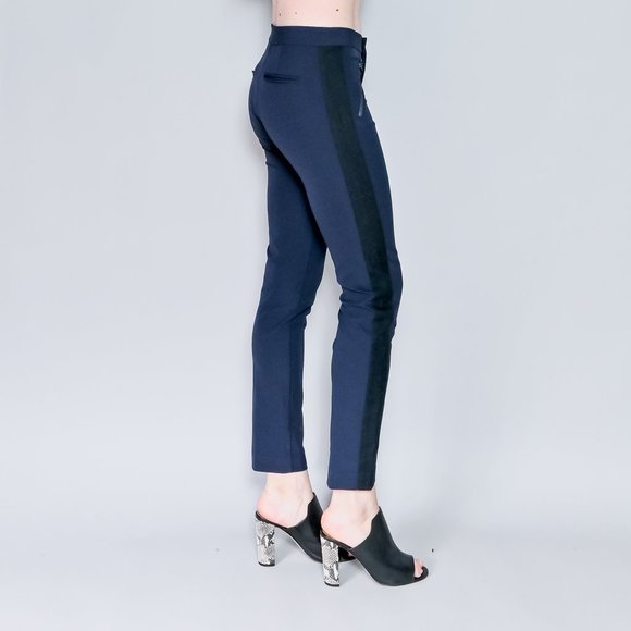 REBECCA TAYLOR Tuxedo Stripe Ava Techie Pants - Picture 3 of 7